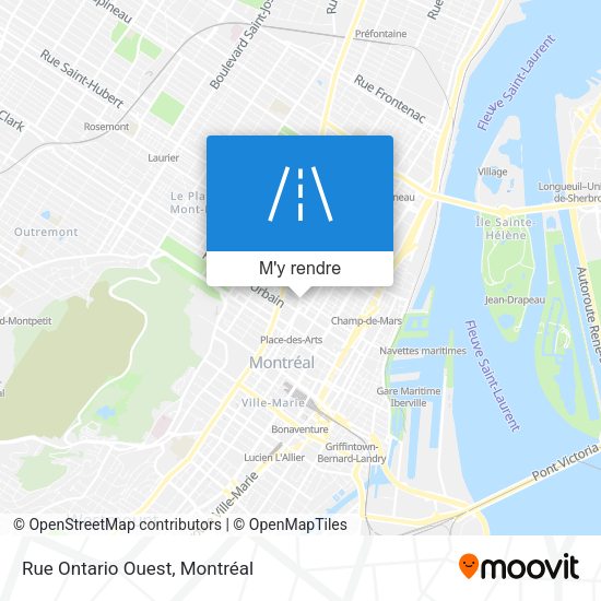 Rue Ontario Ouest plan