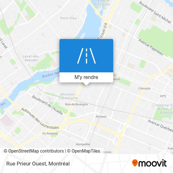 Rue Prieur Ouest plan