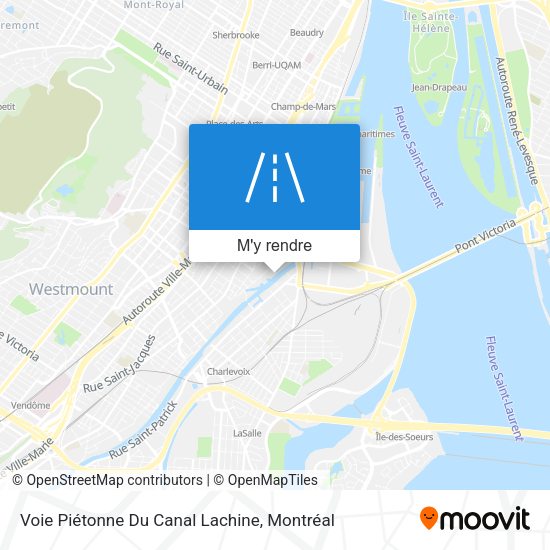 Voie Piétonne Du Canal Lachine plan
