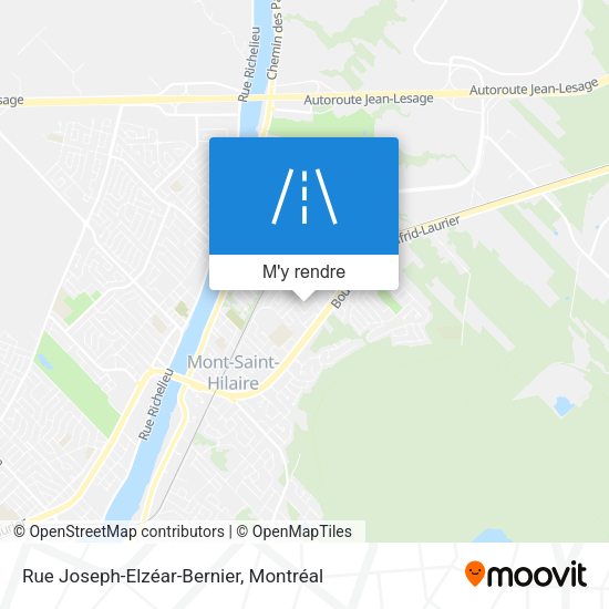 Rue Joseph-Elzéar-Bernier plan