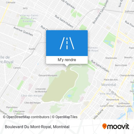 Boulevard Du Mont-Royal plan