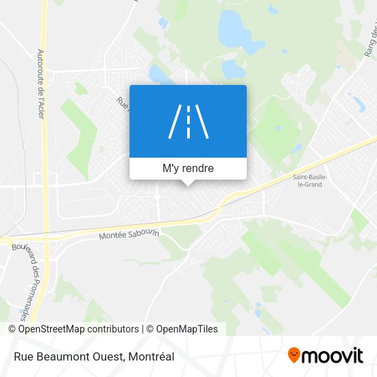 Rue Beaumont Ouest plan