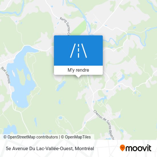5e Avenue Du Lac-Vallée-Ouest plan