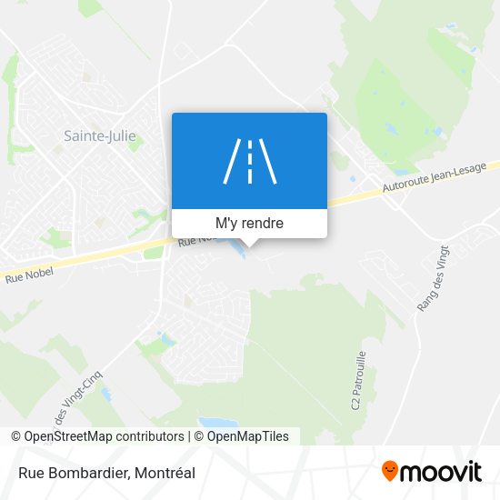 Rue Bombardier plan
