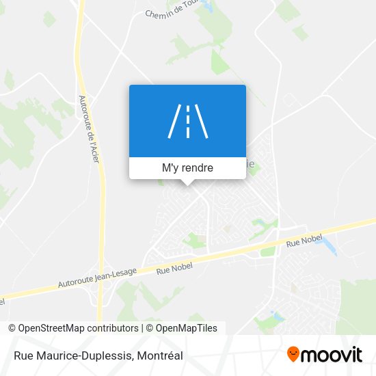 Rue Maurice-Duplessis plan