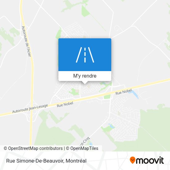 Rue Simone-De-Beauvoir plan