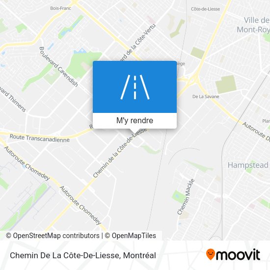 Chemin De La Côte-De-Liesse plan