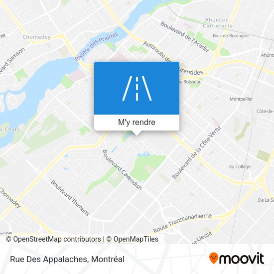 Rue Des Appalaches plan
