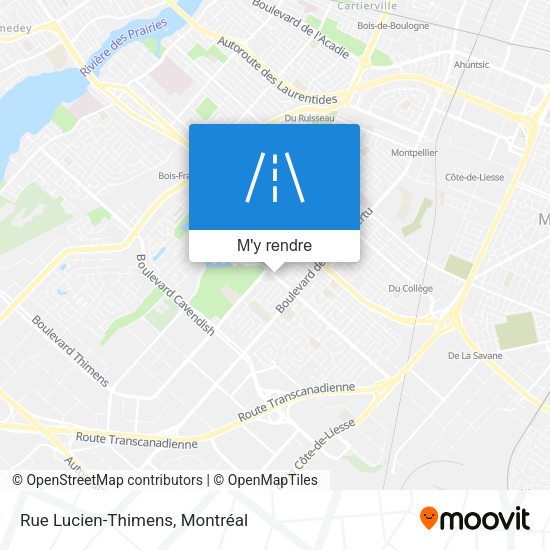 Rue Lucien-Thimens plan
