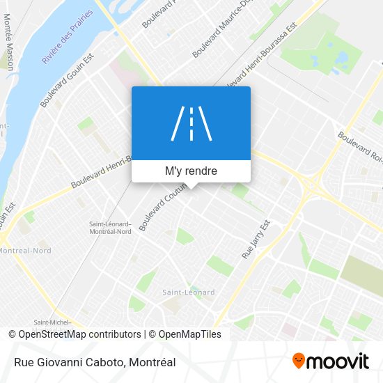 Rue Giovanni Caboto plan