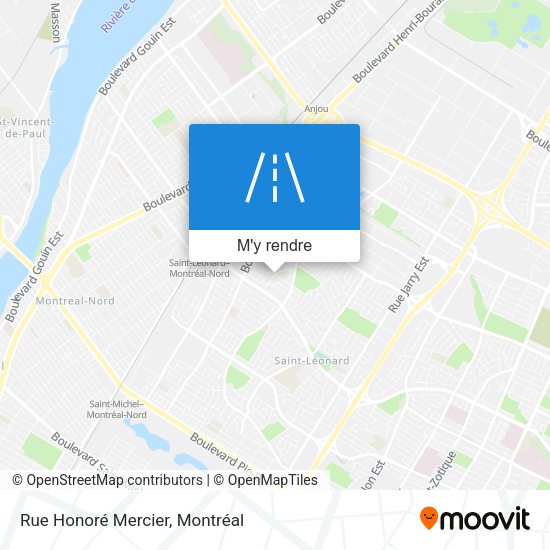 Rue Honoré Mercier plan
