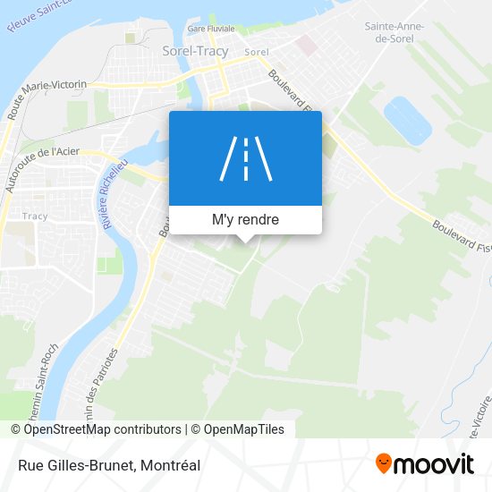 Rue Gilles-Brunet plan