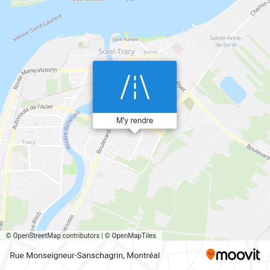 Rue Monseigneur-Sanschagrin plan