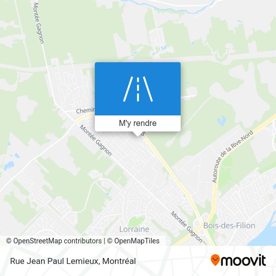 Rue Jean Paul Lemieux plan
