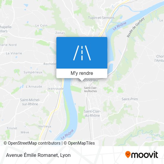 Avenue Émile Romanet plan