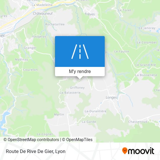 Route De Rive De Gier plan