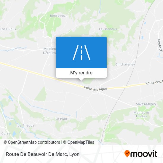 Route De Beauvoir De Marc plan