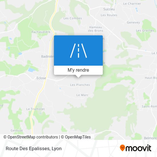 Route Des Epalisses plan