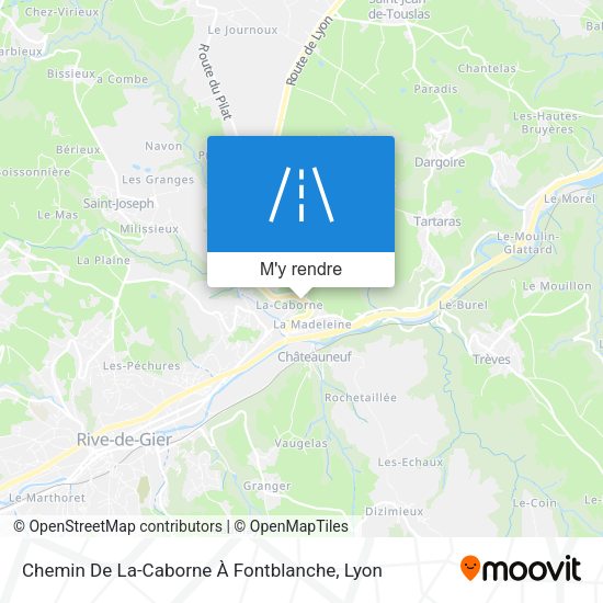 Chemin De La-Caborne À Fontblanche plan