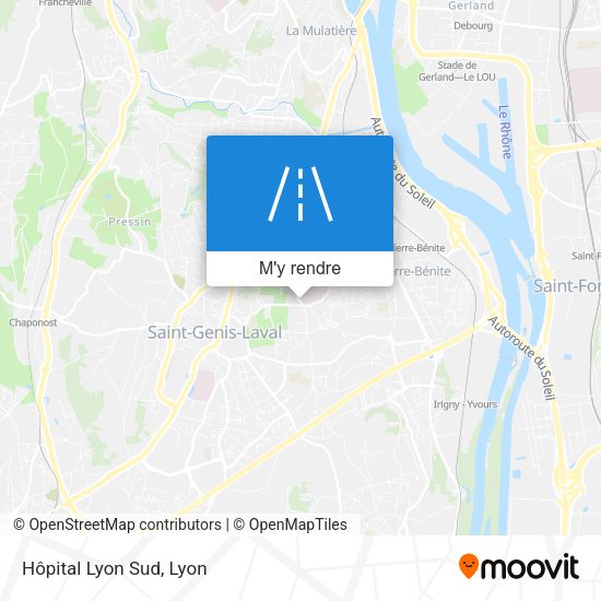 Hôpital Lyon Sud plan