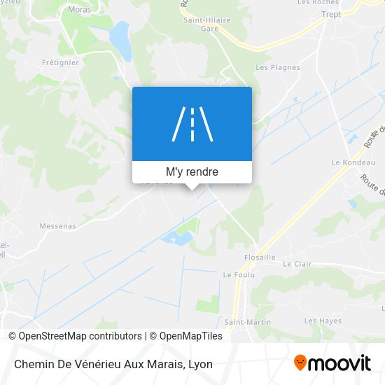 Chemin De Vénérieu Aux Marais plan