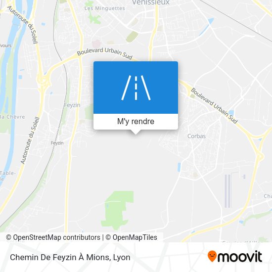 Chemin De Feyzin À Mions plan