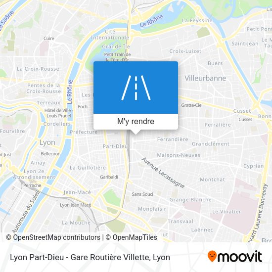Lyon Part-Dieu - Gare Routière Villette plan
