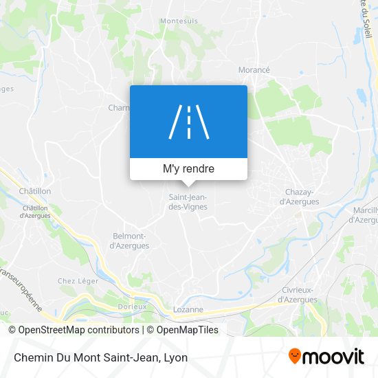 Chemin Du Mont Saint-Jean plan