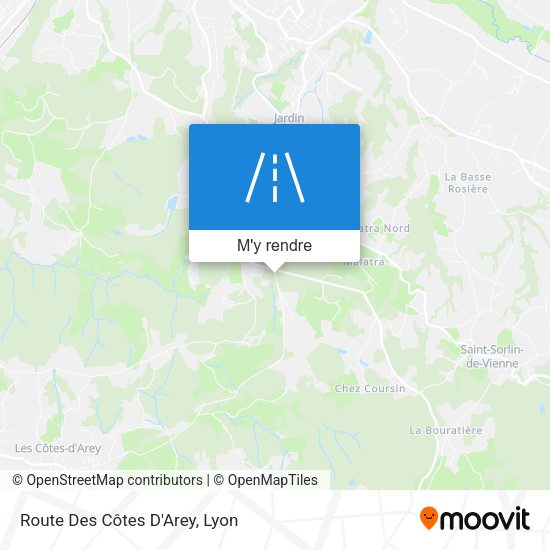 Route Des Côtes D'Arey plan