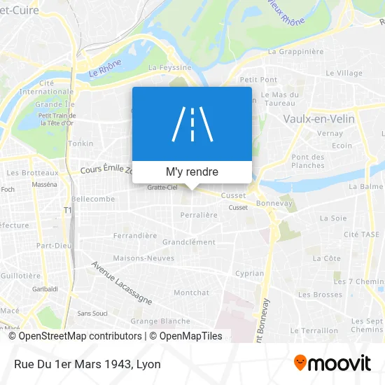 Rue Du 1er Mars 1943 plan