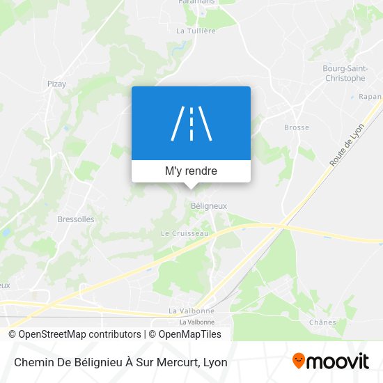 Chemin De Bélignieu À Sur Mercurt plan
