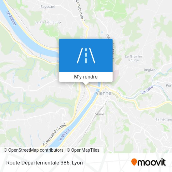 Route Départementale 386 plan