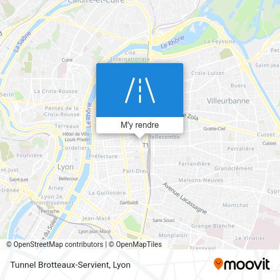 Tunnel Brotteaux-Servient plan