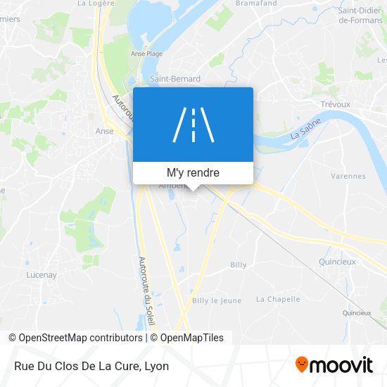 Rue Du Clos De La Cure plan