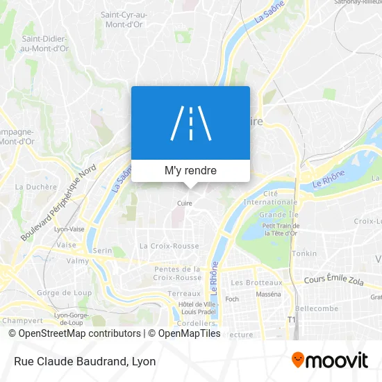 Rue Claude Baudrand plan