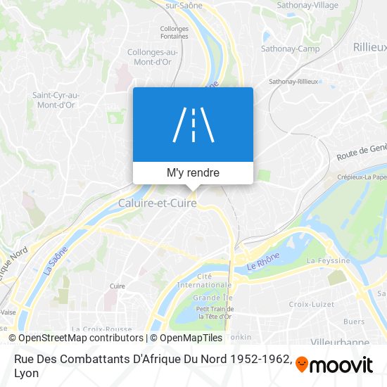 Rue Des Combattants D'Afrique Du Nord 1952-1962 plan