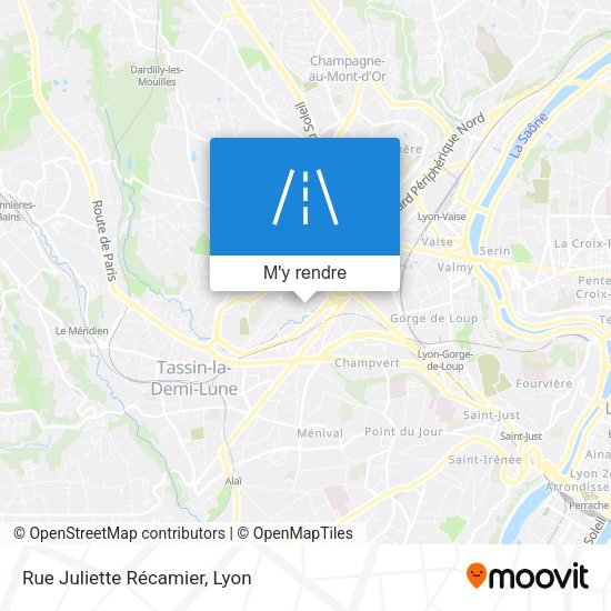 Rue Juliette Récamier plan