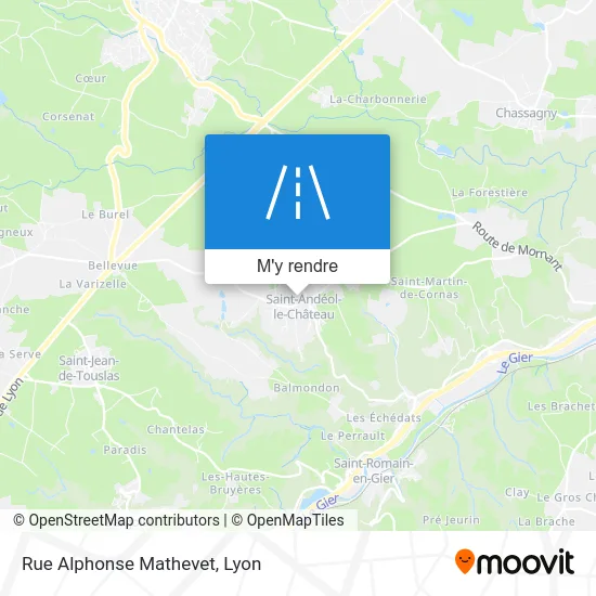 Rue Alphonse Mathevet plan