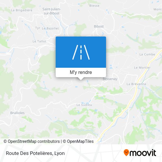 Route Des Potelières plan