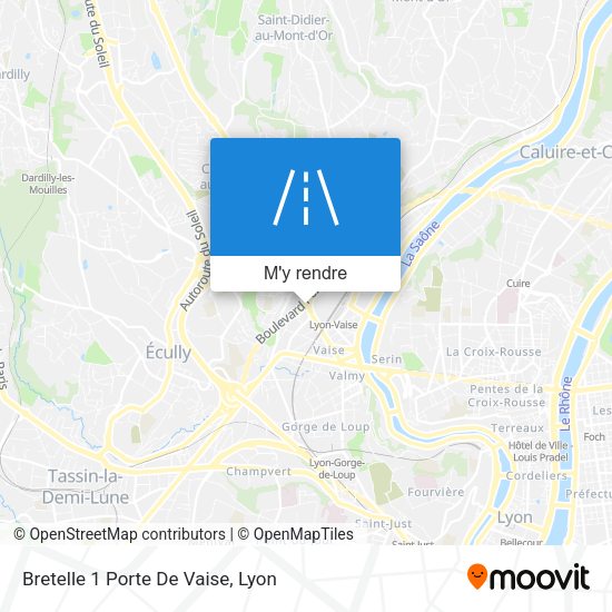 Bretelle 1 Porte De Vaise plan