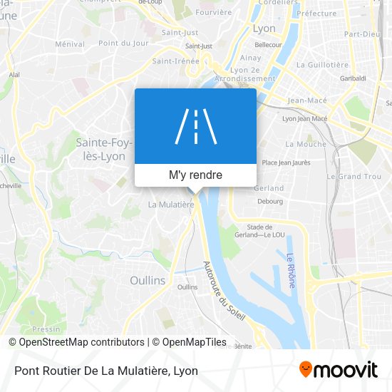 Pont Routier De La Mulatière plan
