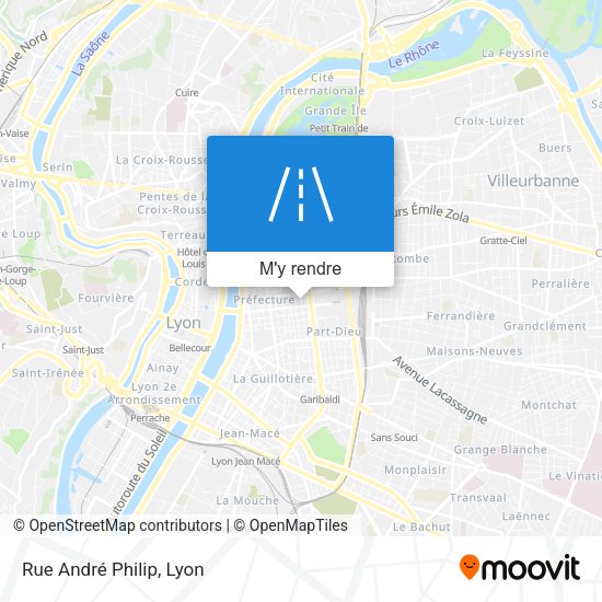 Rue André Philip plan