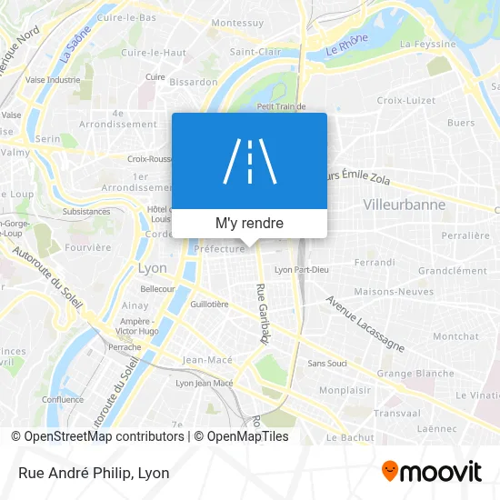 Rue André Philip plan
