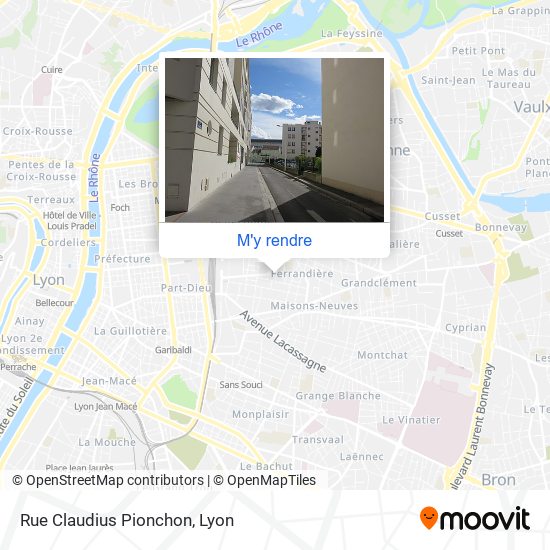 Rue Claudius Pionchon plan