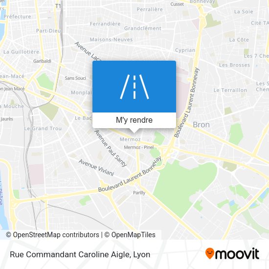 Rue Commandant Caroline Aigle plan