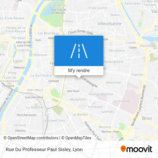 Rue Du Professeur Paul Sisley plan