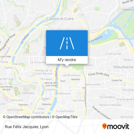 Rue Félix Jacquier plan