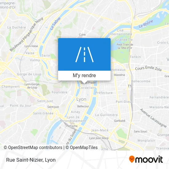 Rue Saint-Nizier plan