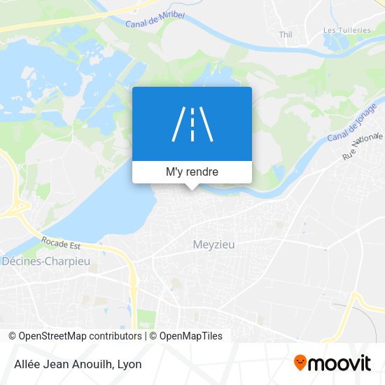 Allée Jean Anouilh plan