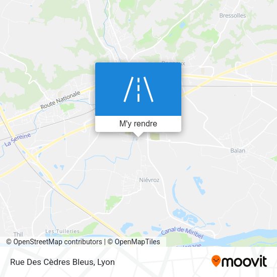 Rue Des Cèdres Bleus plan